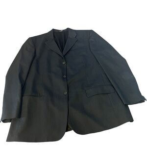 Claiborne Men’s Suit Jacket in Black with faint white stripes size 48L/ 40W